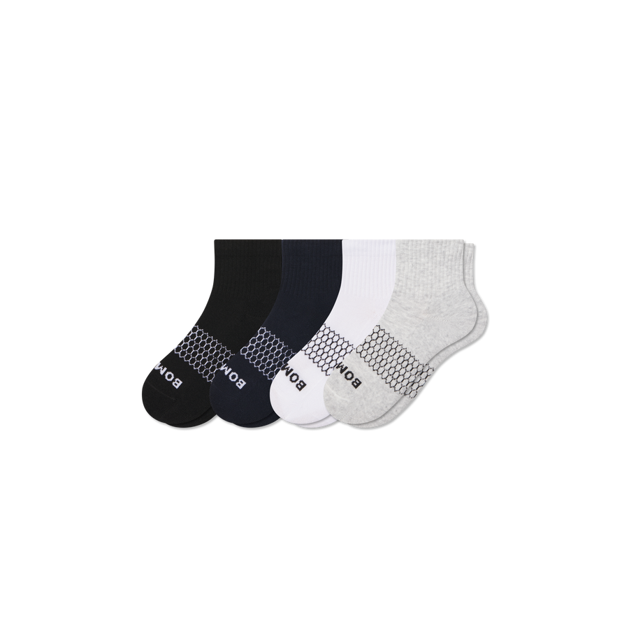Youth Solids Quarter Sock 4-Pack - Soft Lounge Wear