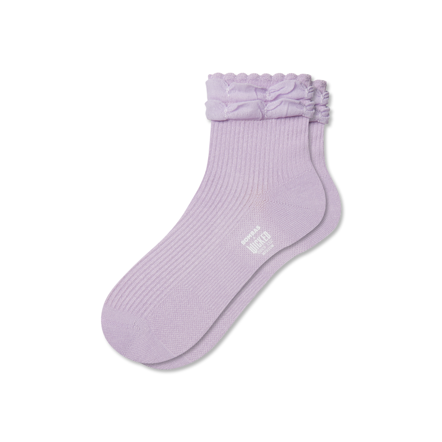 Wicked x Bombas Ruffle Quarter Socks - Soft Recovery Wear