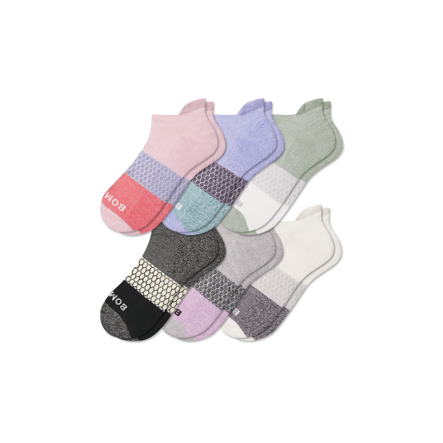 Women's Tri-Block Ankle Sock 6-Pack - Fresh Ankle Fit