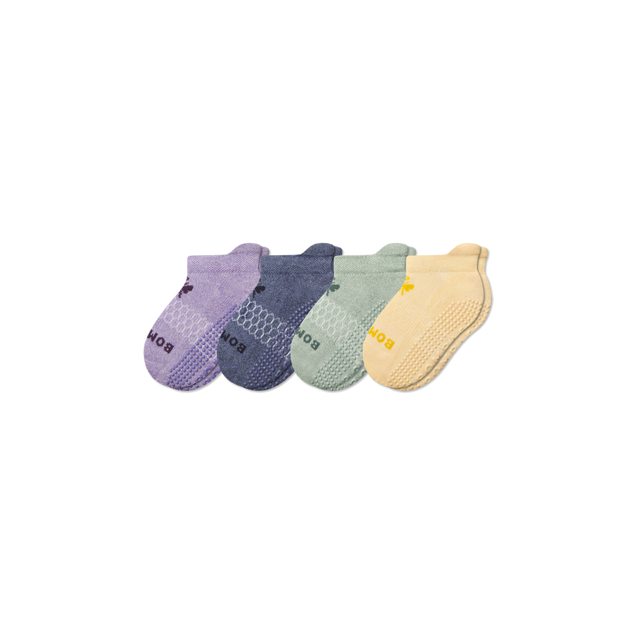 Junior Marl Gripper Ankle Sock 4-Pack - Breathable Court Rotation
