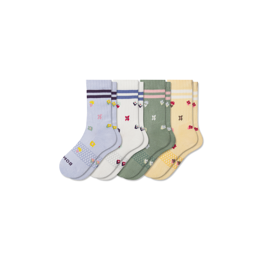 Youth Garden Party Calf Sock 4-Pack - Studio School Fit