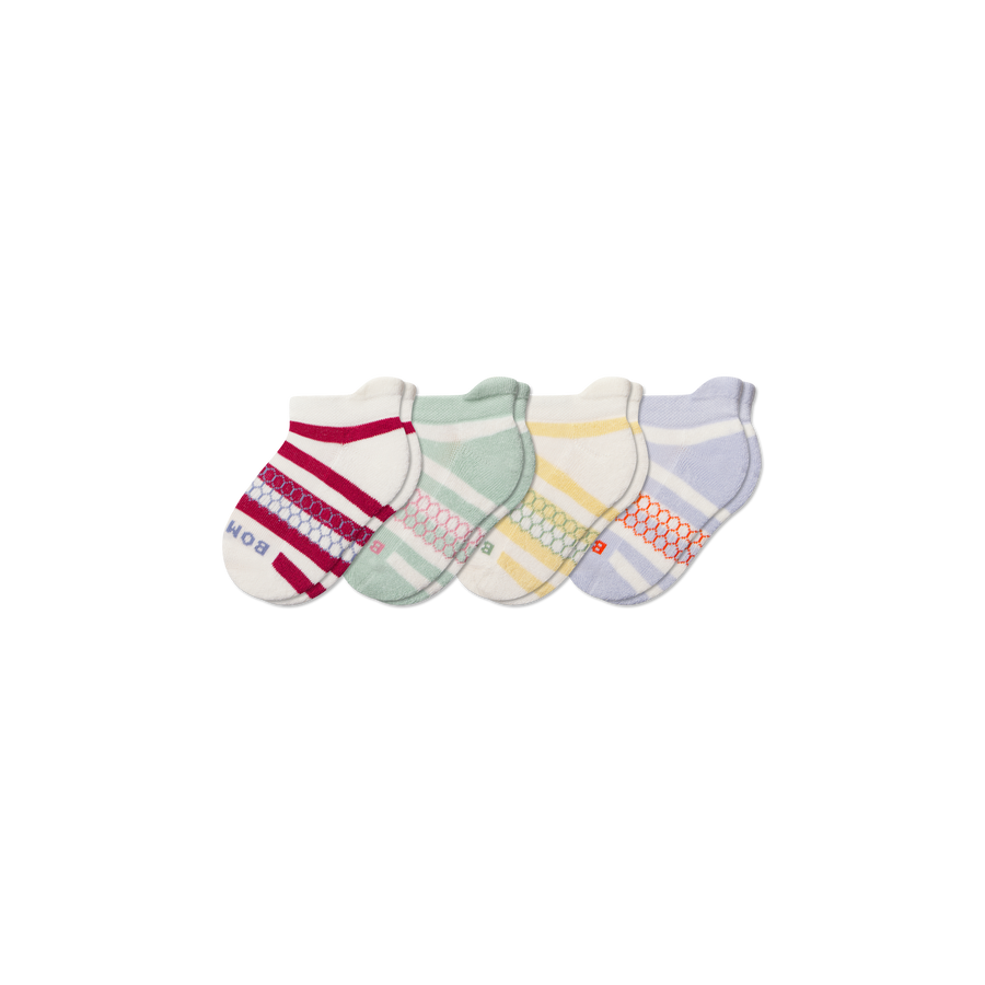 Junior Stripes Ankle Sock 4-Pack - Classic Shift Cushion