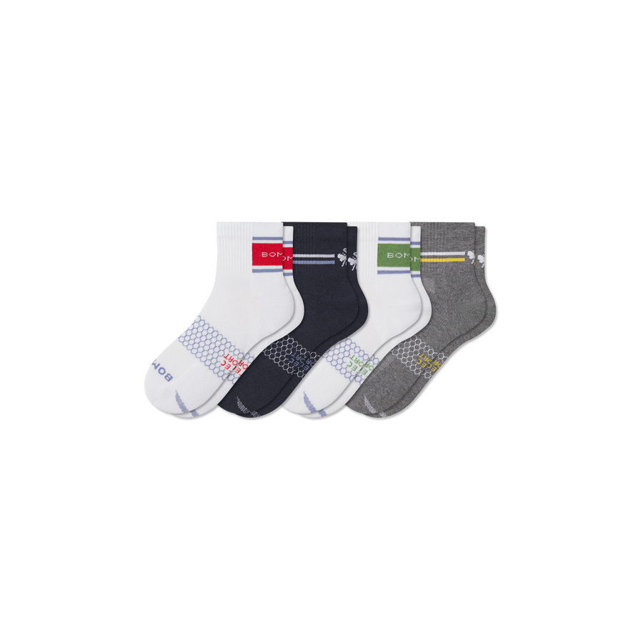 Men's All Sport Quarter Sock 4-Pack - Trail Hike Rotation