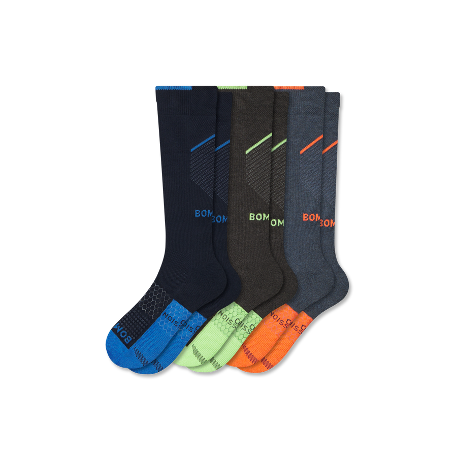 Men's Performance Compression Knee High Sock 3-Pack (20-30mmHg) - Support Daily Flow