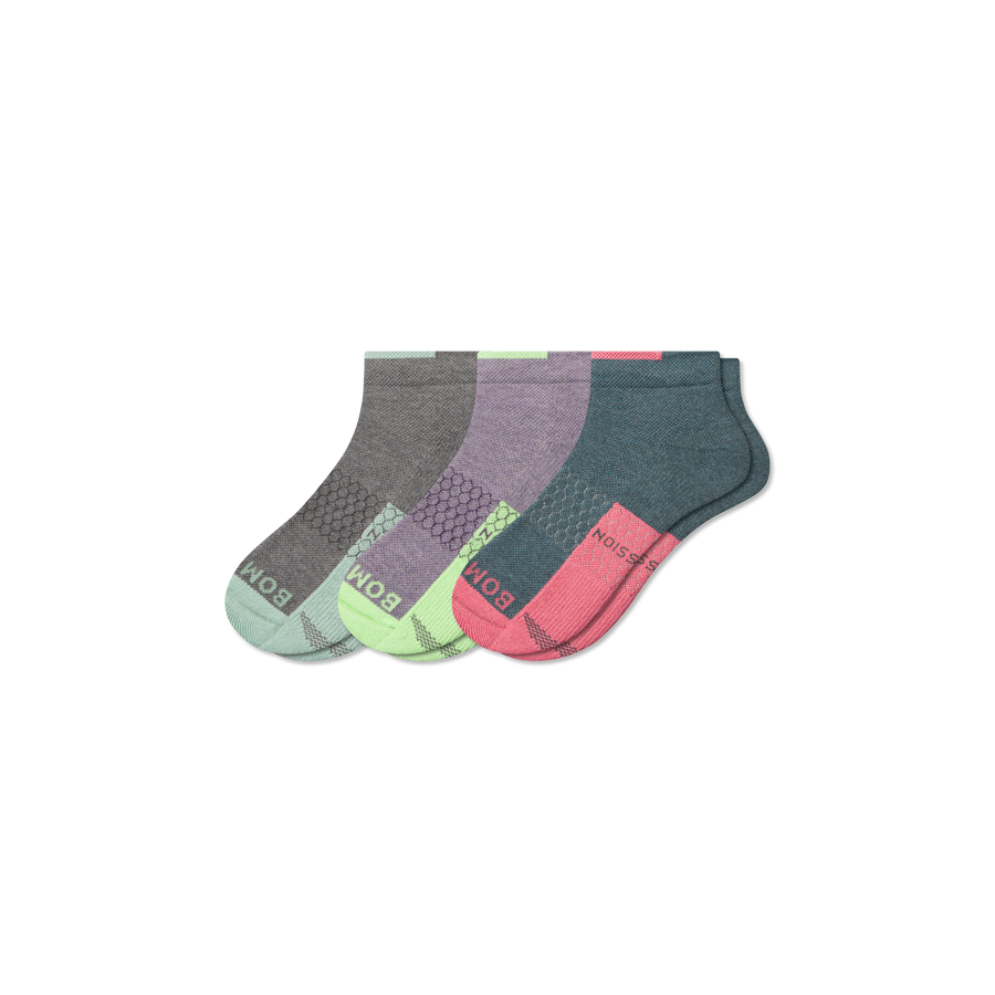 Women's Performance Compression Ankle Sock 3-Pack - Daily Workout Fit