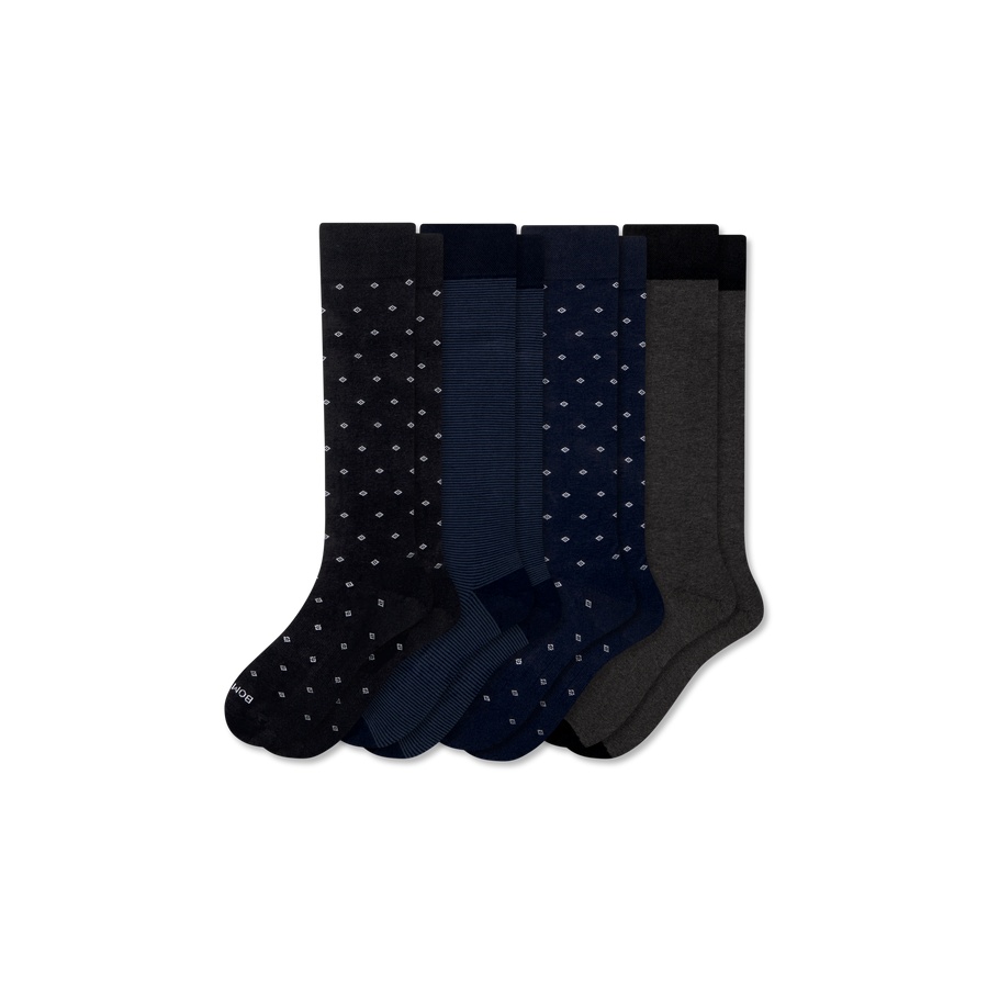 Men's Dress Over the Calf Sock 4-Pack - Fresh Studio Comfort