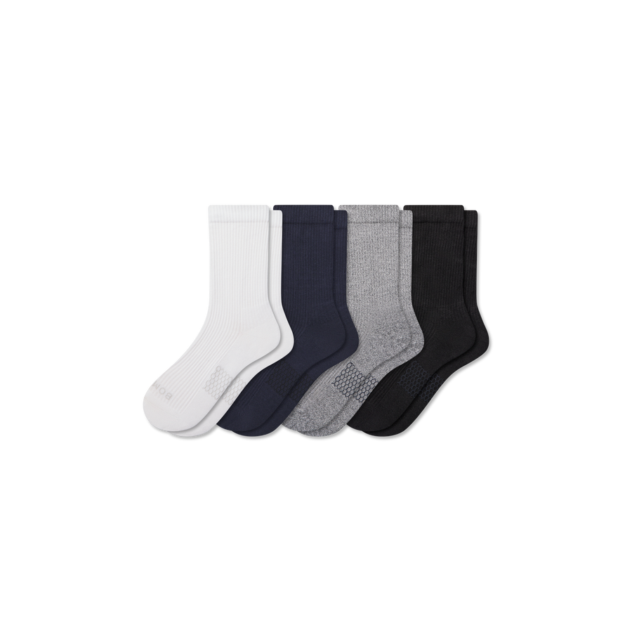 Men's Modern Rib Half Calf Sock 4-Pack - Cozy Court Wear