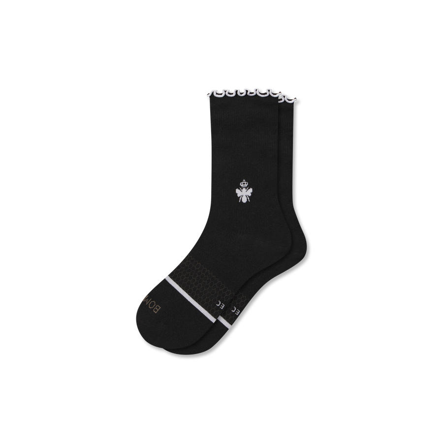 Women’s Ruffle Sport Half Calf Socks - Cushion Low Cut Fit
