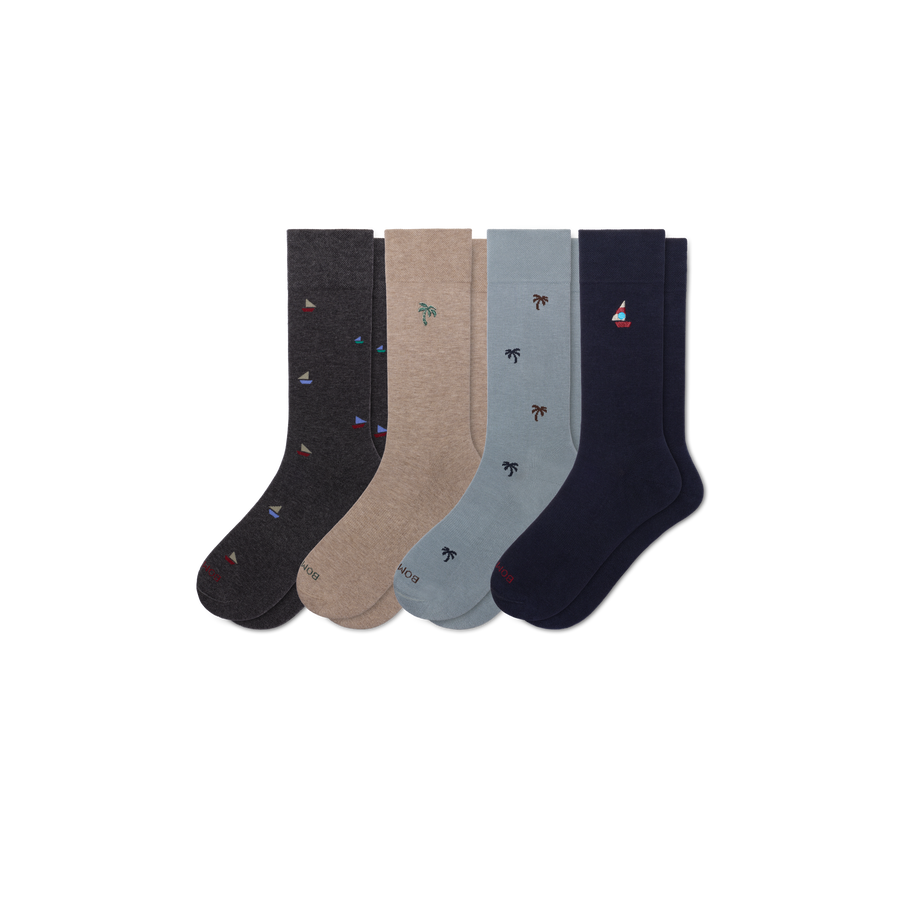Men's Dress Calf Sock 4-Pack - Active Hike Rotation
