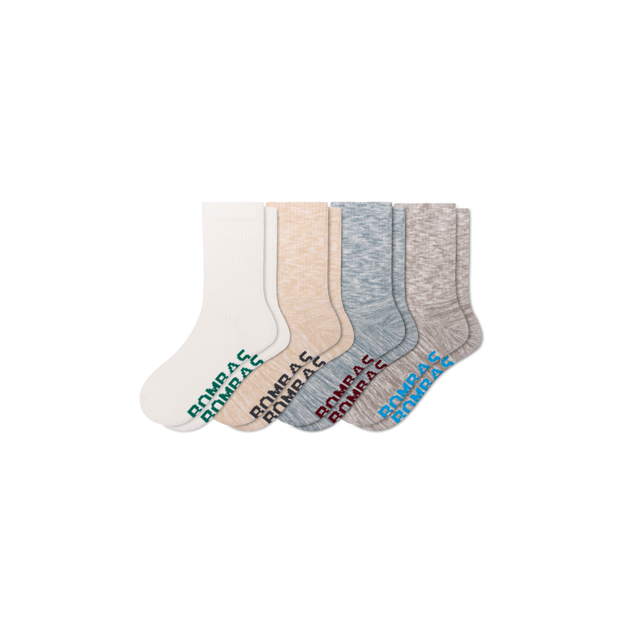 Women's Summer Ragg Half Calf Sock 4-Pack - Modern School Pair