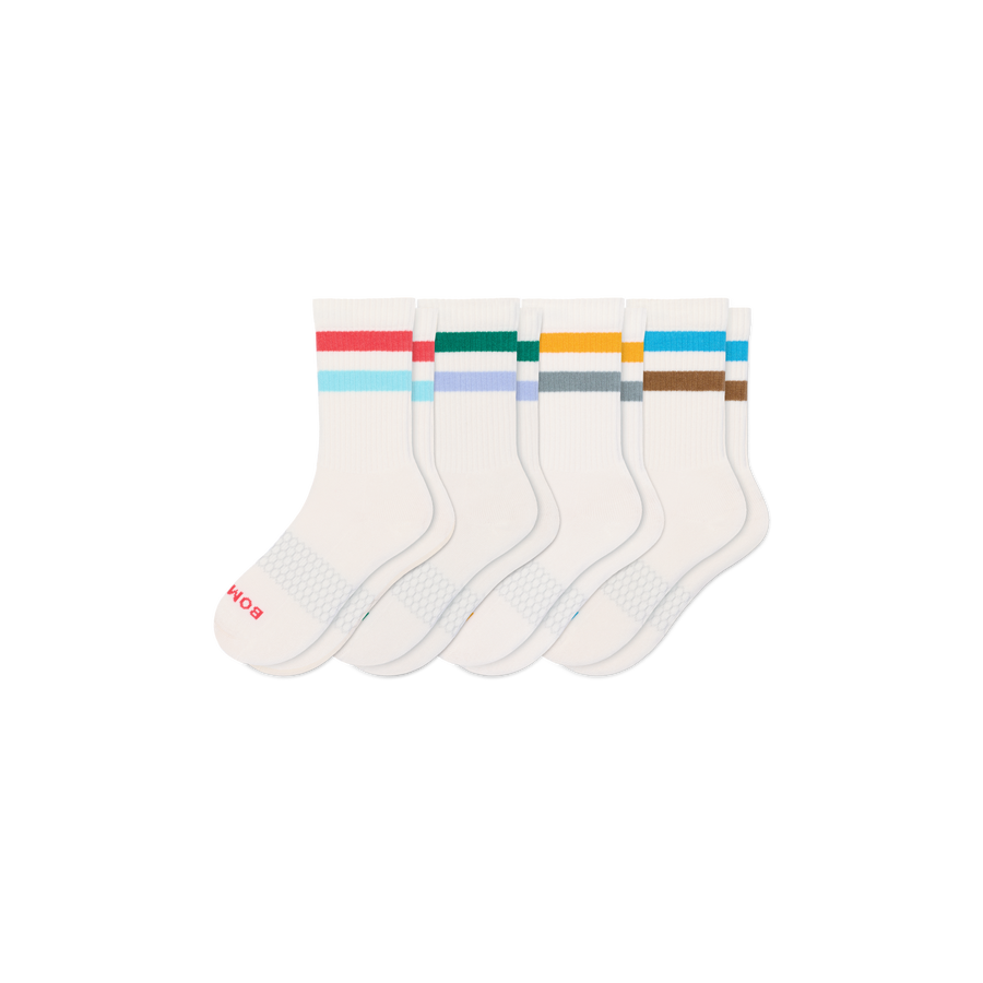 Youth Vintage Stripes Calf Sock 4-Pack - Easy Weekend Move