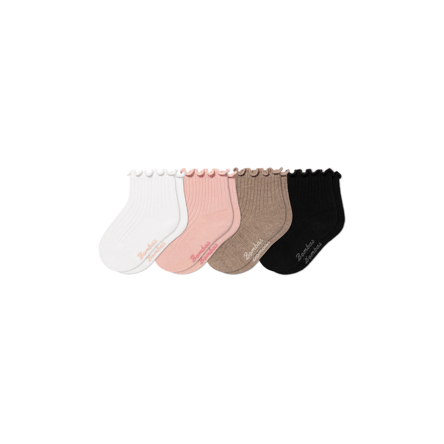 Baby Ruffle Rib Calf Sock 4-Pack (6-12 Months) - Light Trail Wear