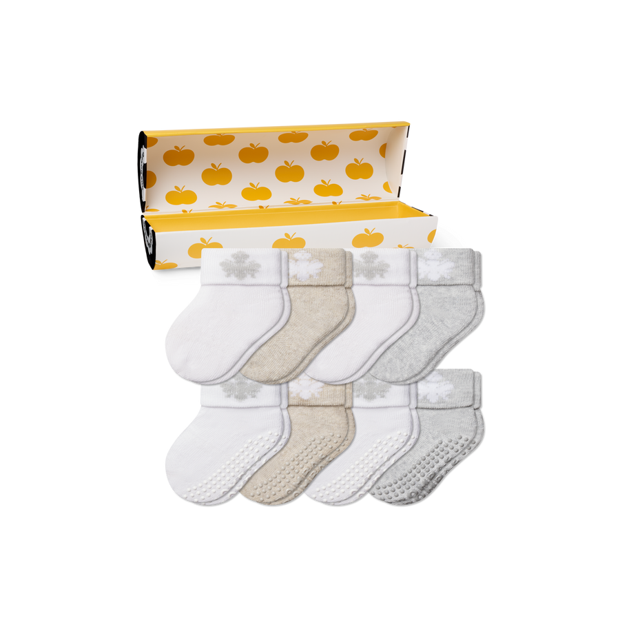 Baby's First Year Sock 8-Pack Gift Box - Travel Drawer Storage