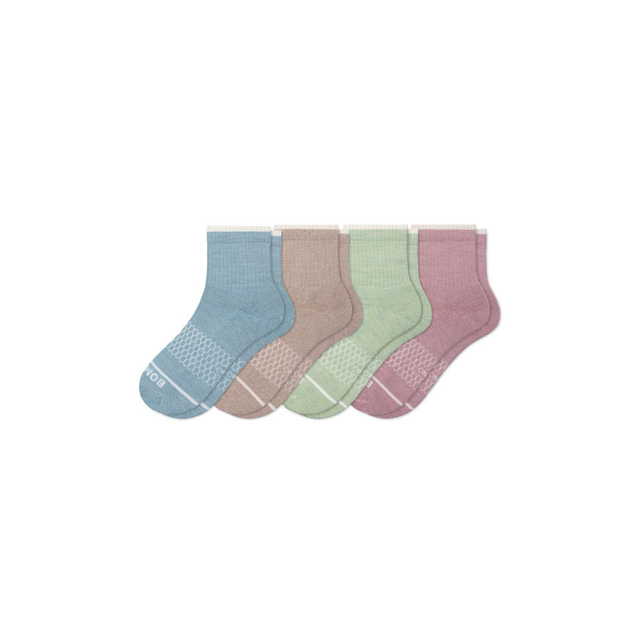 Women's Merino Wool Blend Quarter Sock 4-Pack - Studio Recovery Comfort