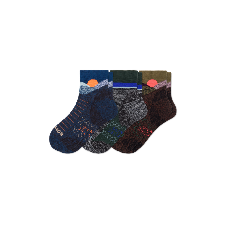 Men's Hiking Quarter Sock 3-Pack - Smooth Trail Cushion