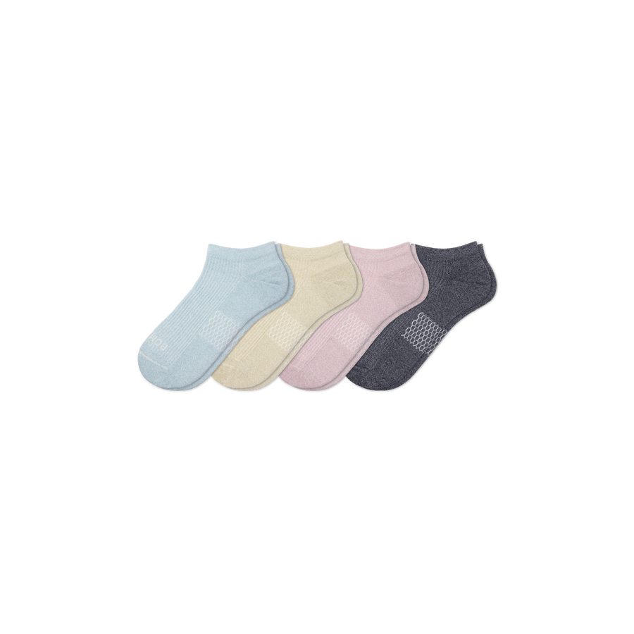 Women's Modern Rib Ankle Sock 4-Pack - Breathable Home Cushion