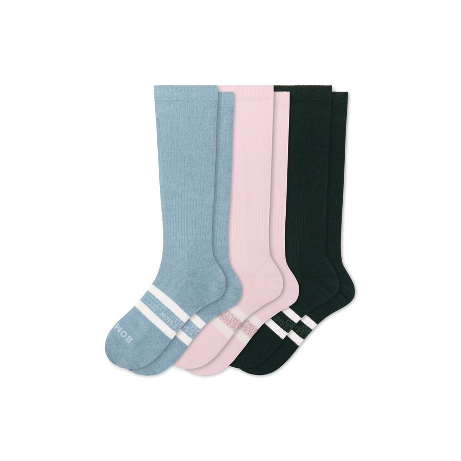 Women's Everyday Compression Knee High Sock 3-Pack (15-20mmHg) - Recovery Trail Relief