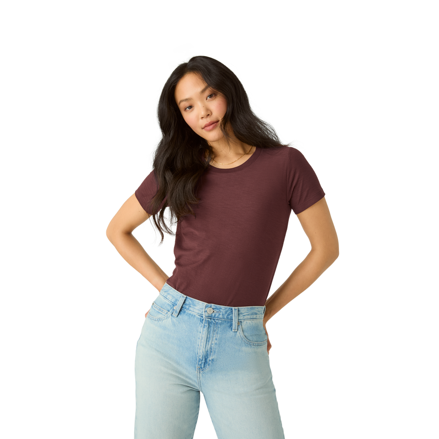 Women's Air Slub Crew Neck T-Shirt - Smooth Studio Wear