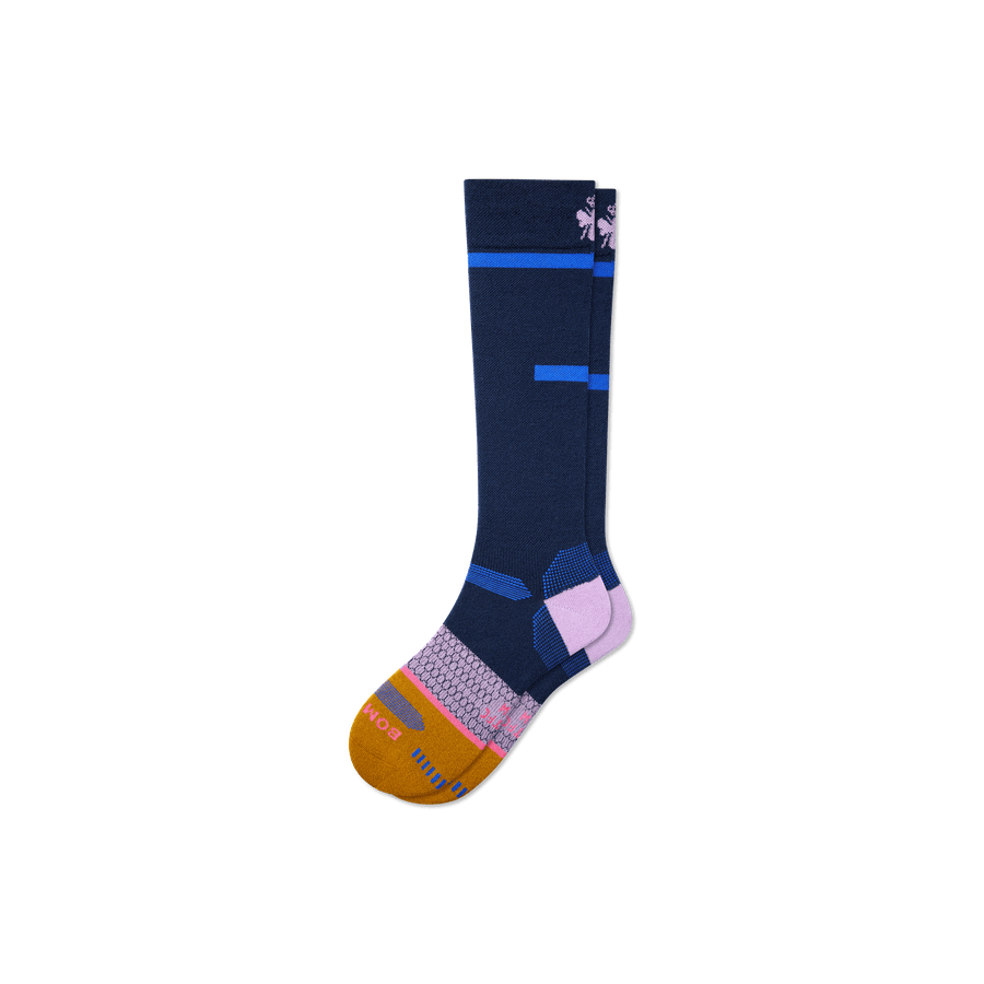 Men's Zero-Cushion Merino Wool Blend Ski & Snowboard Socks - Smooth Lounge Support