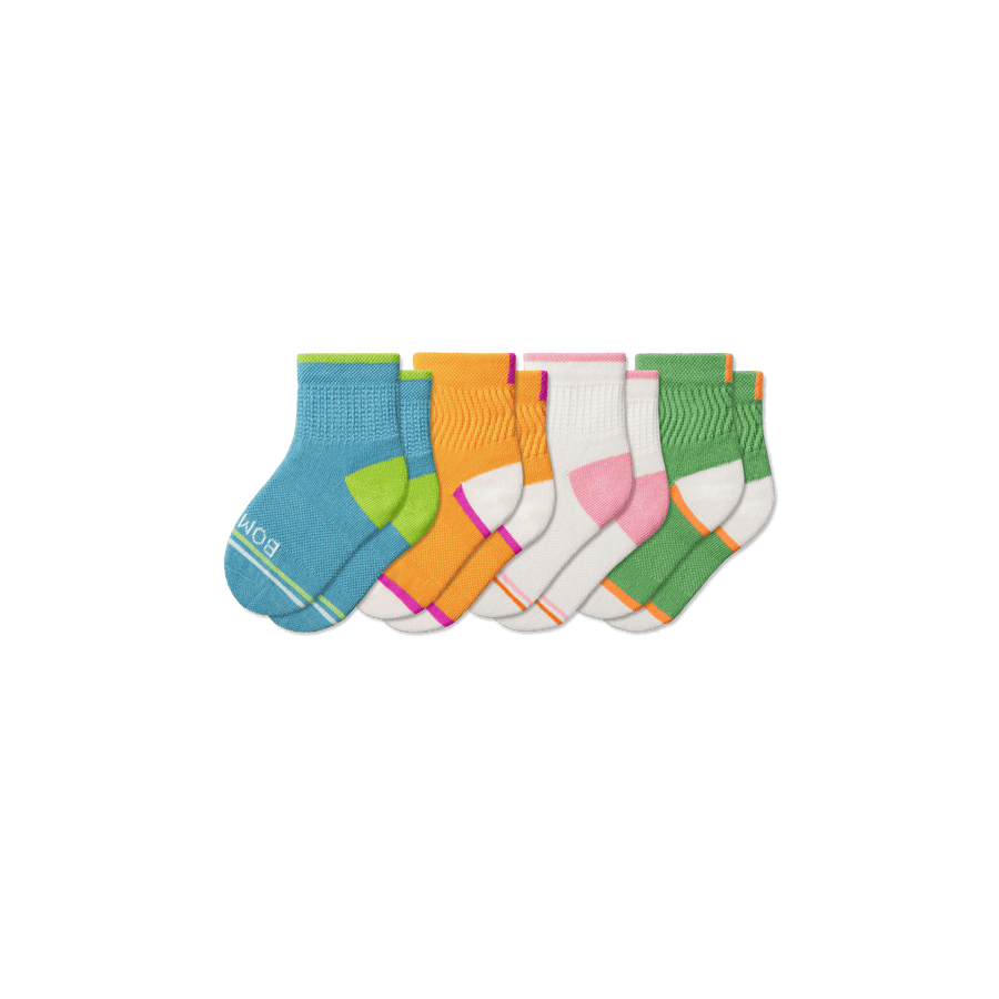 Toddler Lightweight Retro Knit Calf Sock 4-Pack - Cozy Run Fit