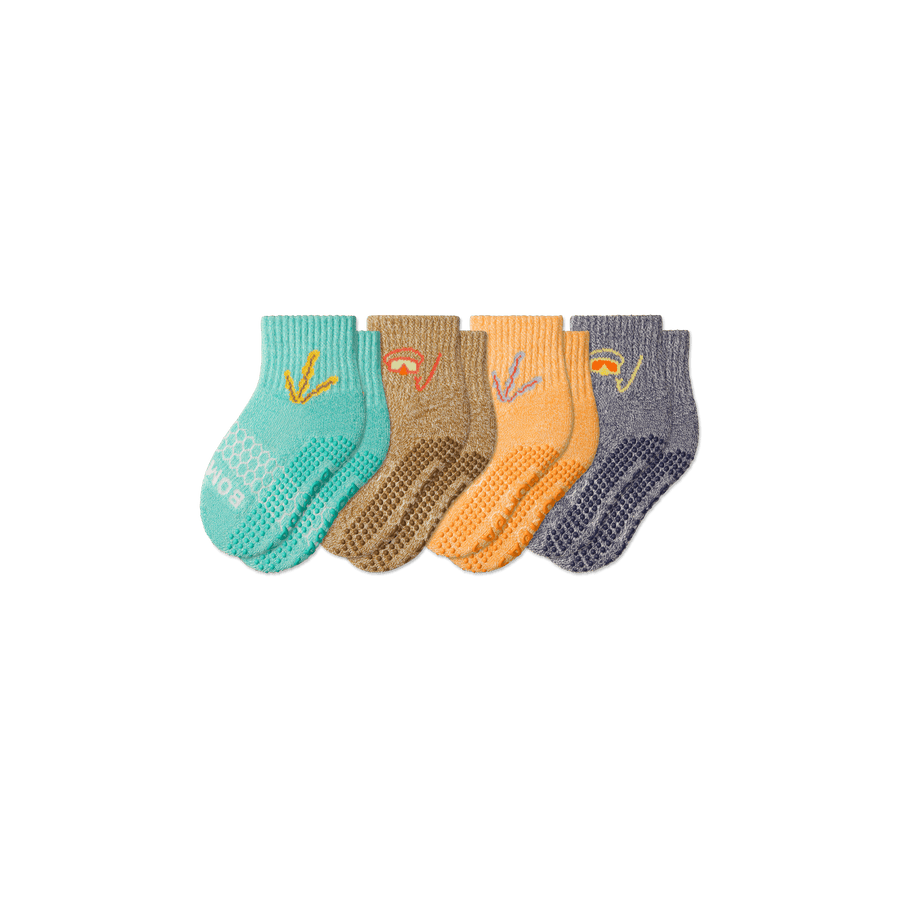 Toddler Aquatic Gripper Calf Sock 4-Pack - Modern Studio Step