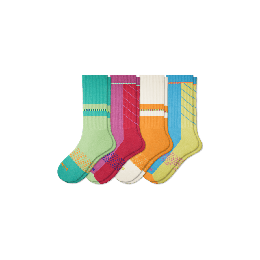 Black Hive Collection Calf Sock 4-Pack - Run Everyday Step