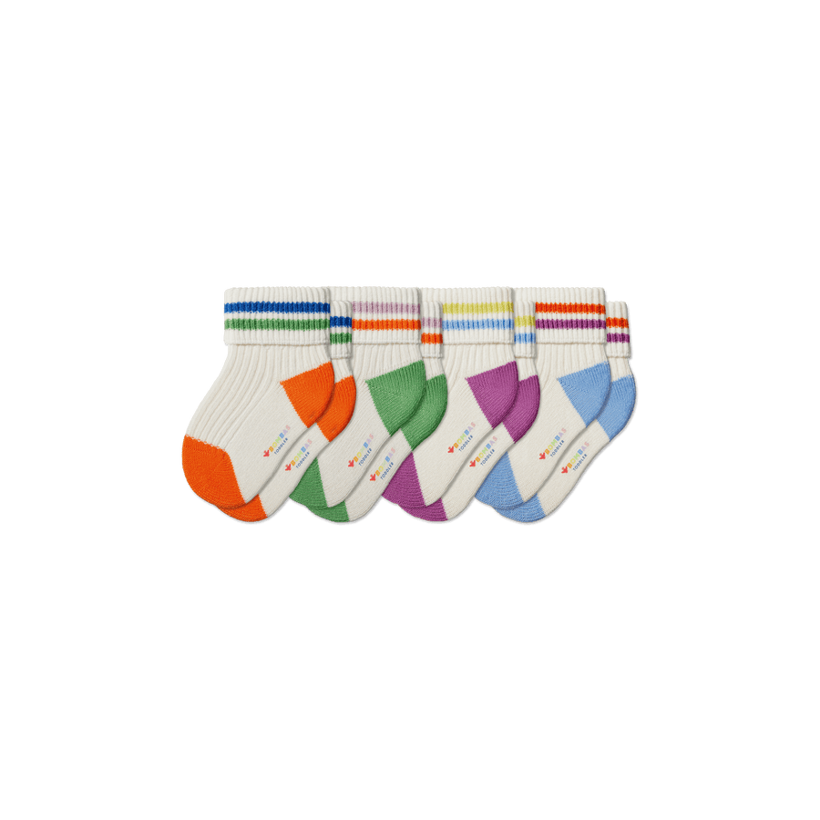Toddler Pride Calf Sock 4-Pack - Light Crew Move