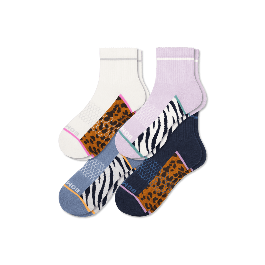 Women's Wild Wear Quarter Sock 4-Pack - Cushion Hike Move