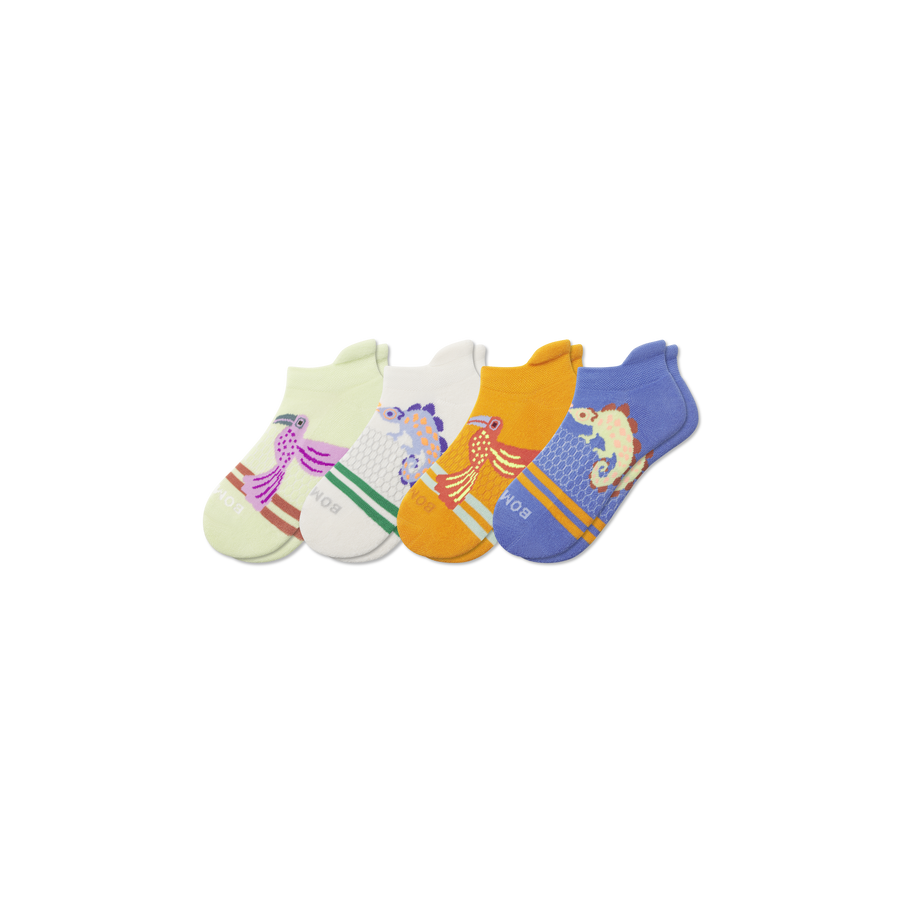 Youth Rainforest Friends Ankle Sock 4-Pack - Studio Support
