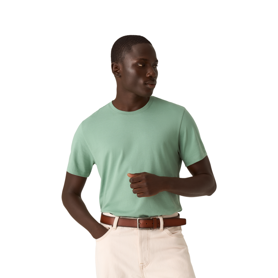 Men's Pima Cotton Crew Neck T-Shirt - Premium Base Cut
