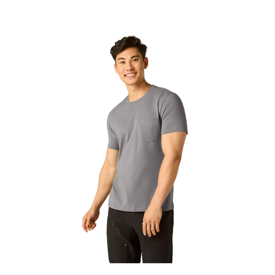 Men's Pima Cotton Pocket Crew Neck T-Shirt - Easy Crew Comfort