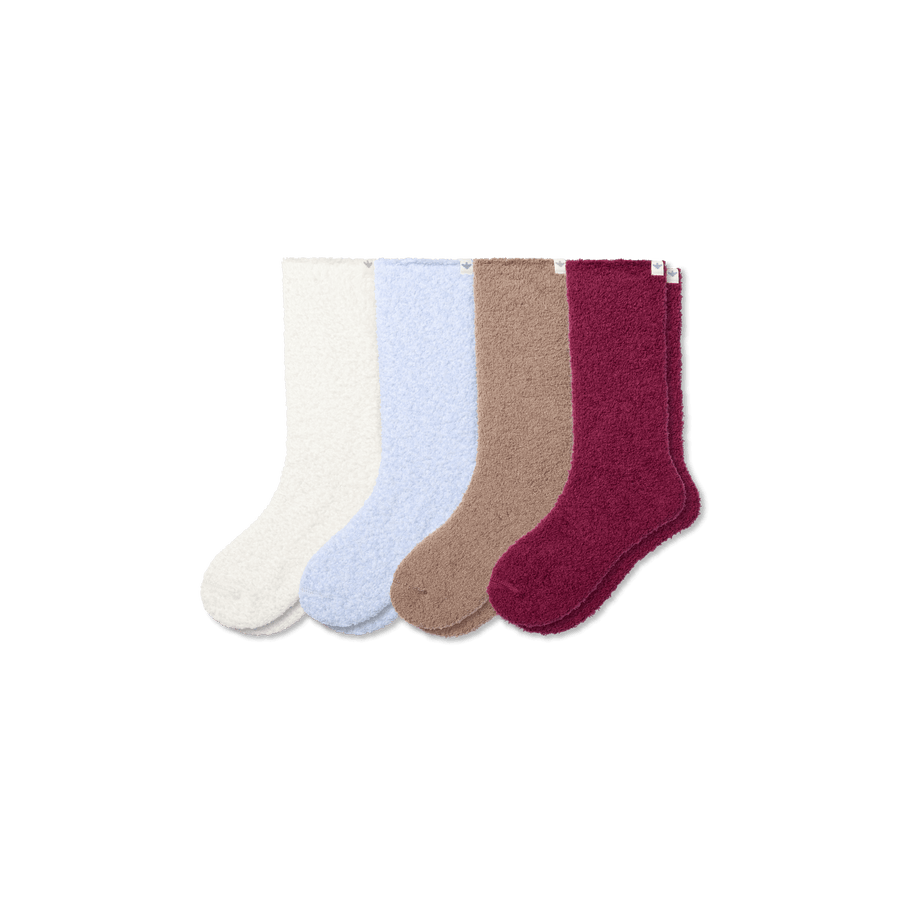 Women's Fuzzy Sock 4-Pack - Comfort Studio Wear