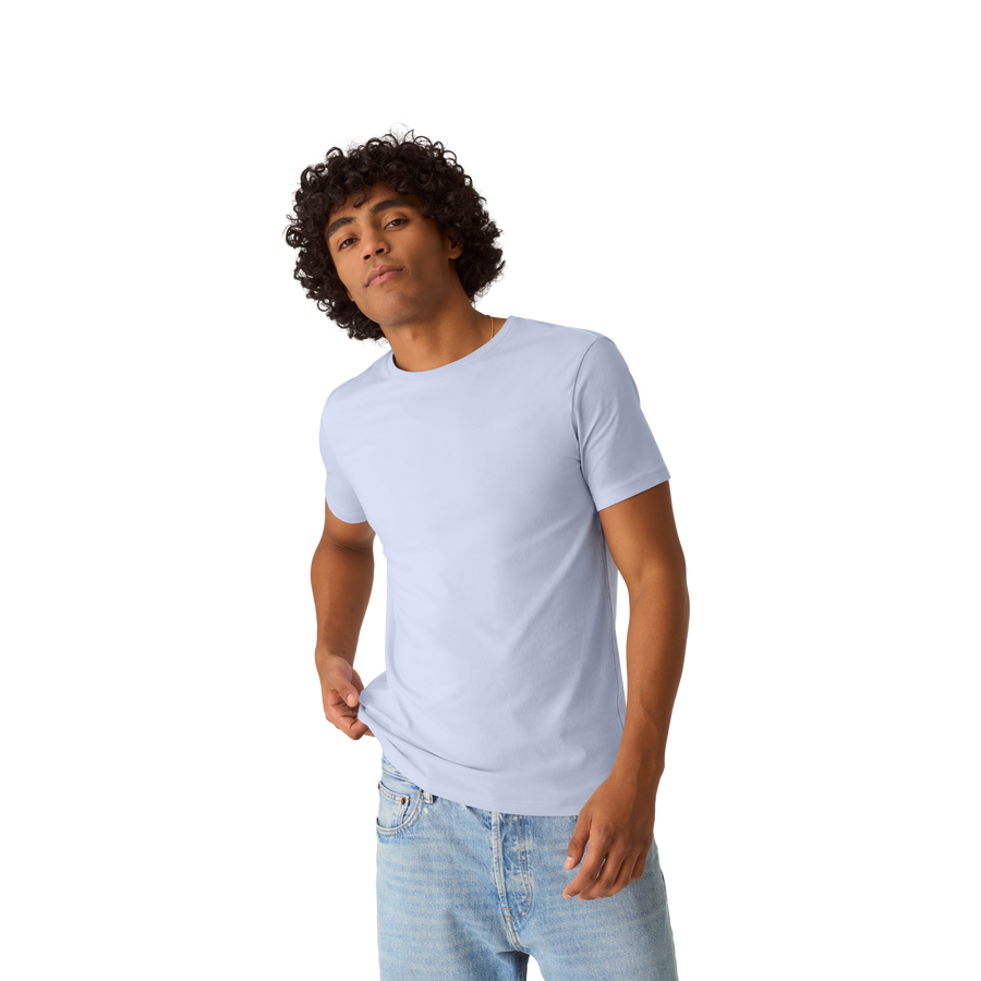 Men's Pima Cotton Slim Crew Neck T-Shirt - Relaxed Studio Cut