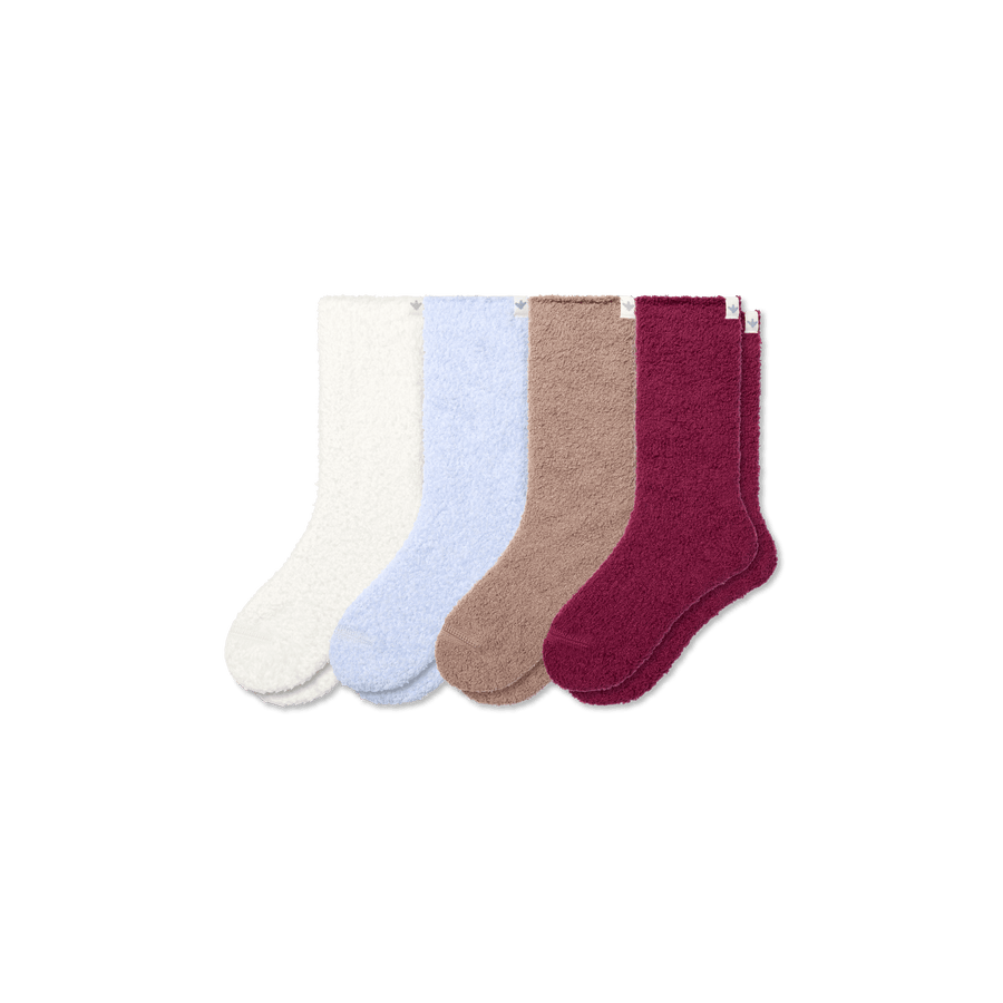 Youth Fuzzy Sock 4-Pack - Steady Trail Comfort