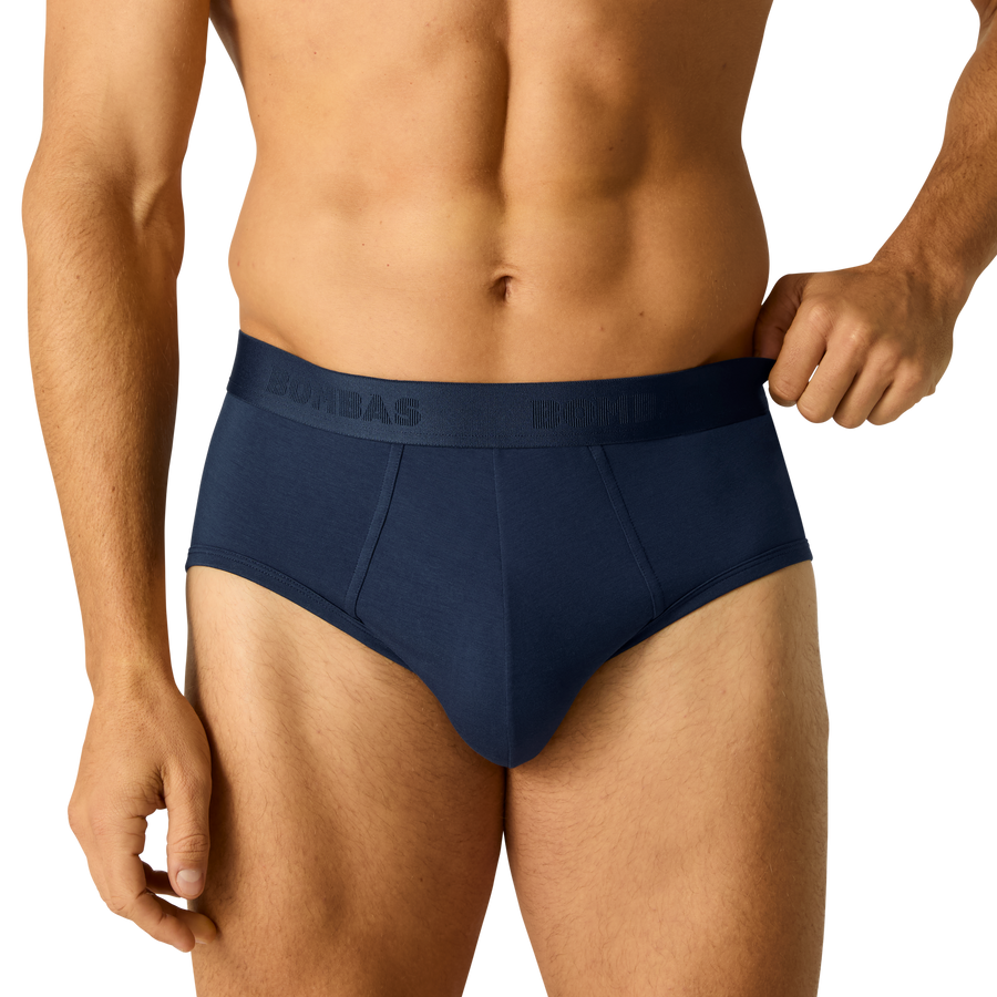 Men's Cotton Modal Blend Flyless Brief - Seamless Everyday Ease