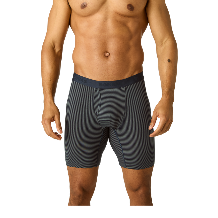 Men's Cotton Modal Blend Long Boxer Brief 8" - Seamless Everyday Layer