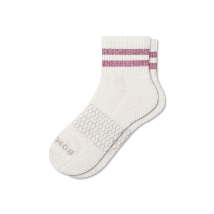 Women's Vintage Stripes Quarter Socks - Light Everyday Support
