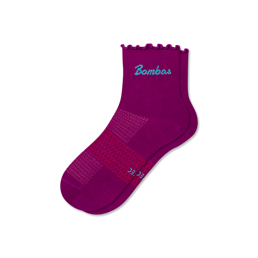 Women’s UltraLite Ruffle Sport Quarter Socks - Modern Trail Cushion