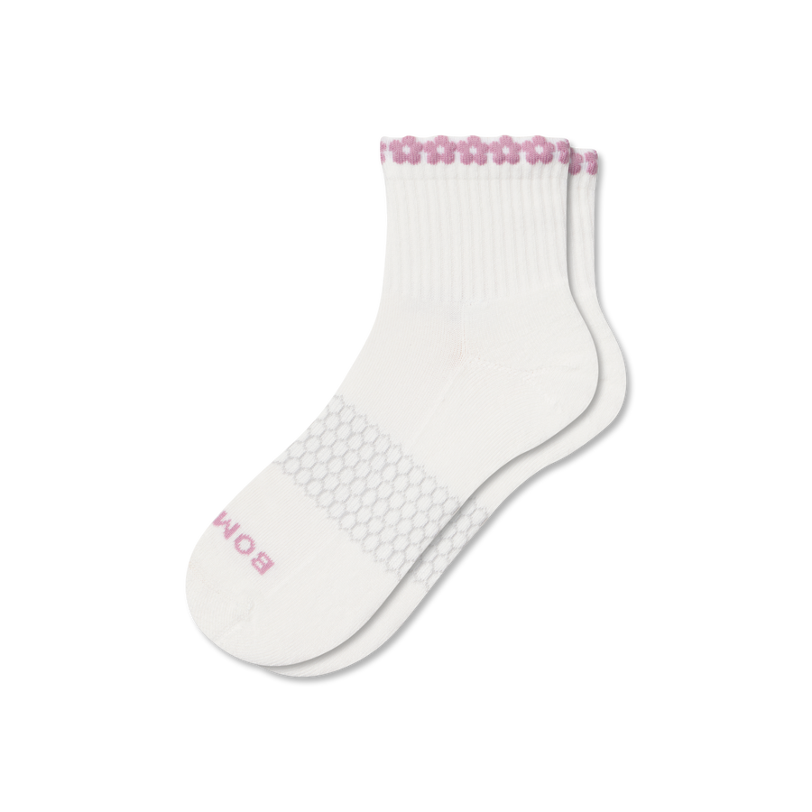 Women's Daisy Chain Quarter Socks - Cozy Shift Support