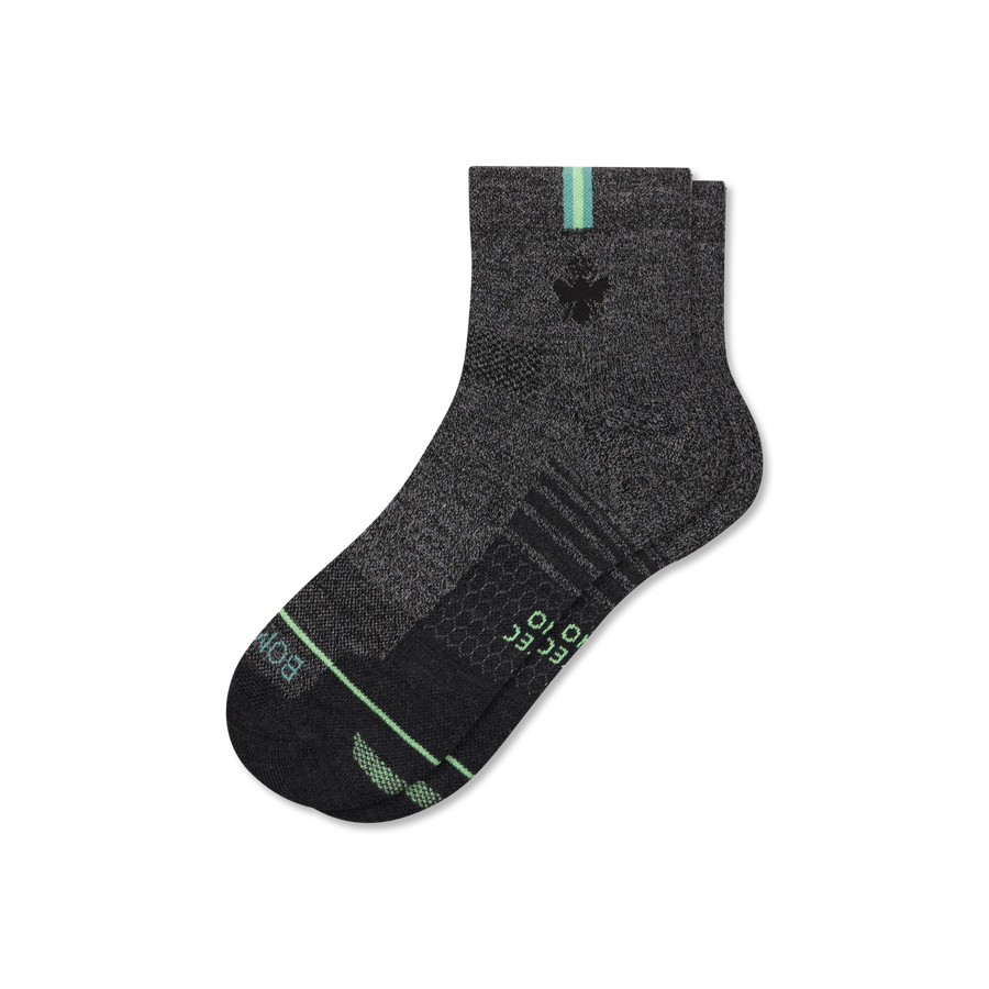 Women's Merino Wool Blend Run Quarter Socks - Classic Shift Fit