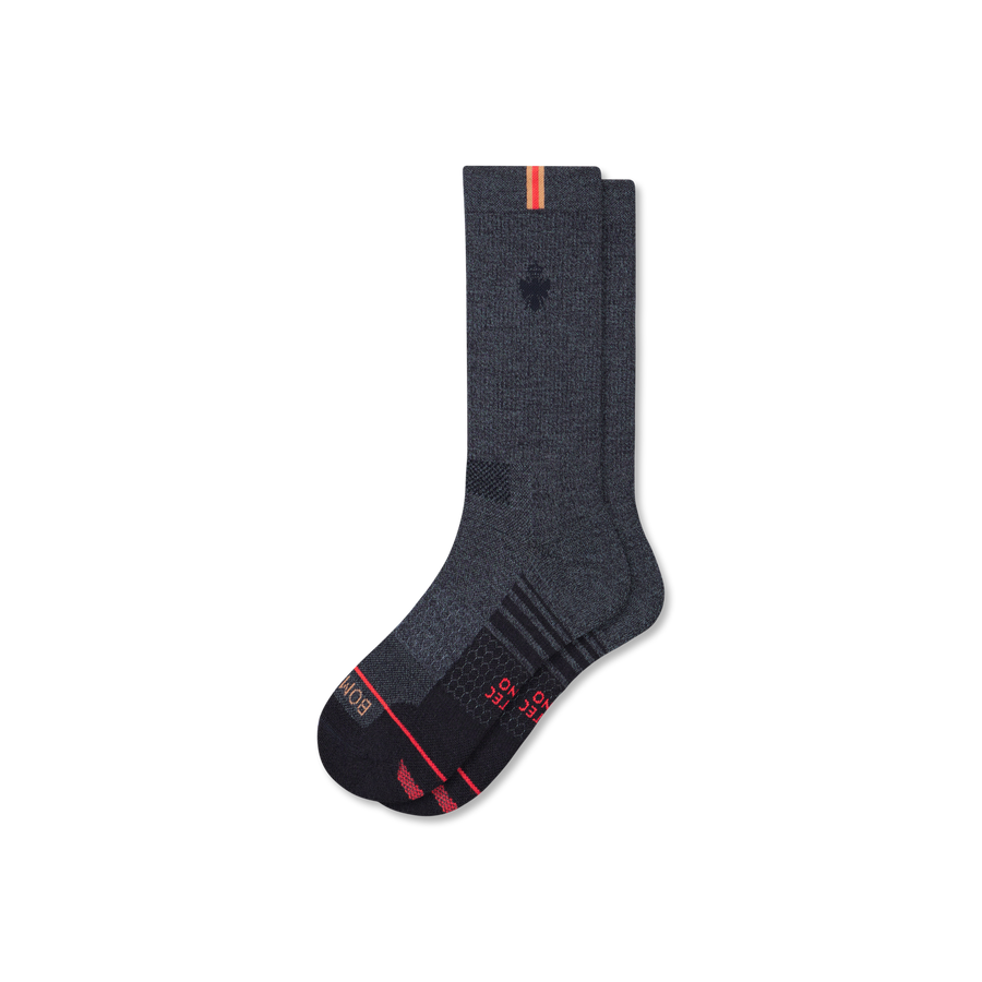 Men's Merino Wool Blend Run Calf Socks - Comfort Weekend Fit