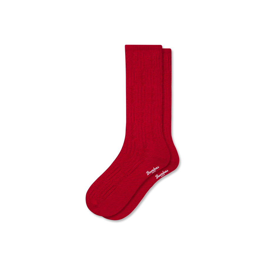 Women's Pointelle Calf Socks - Breathable Ankle Wear