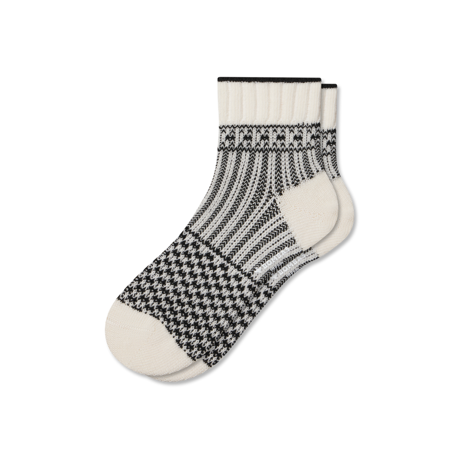 Women's Merino Wool Blend Sweater Quarter Socks - Steady Recovery Support