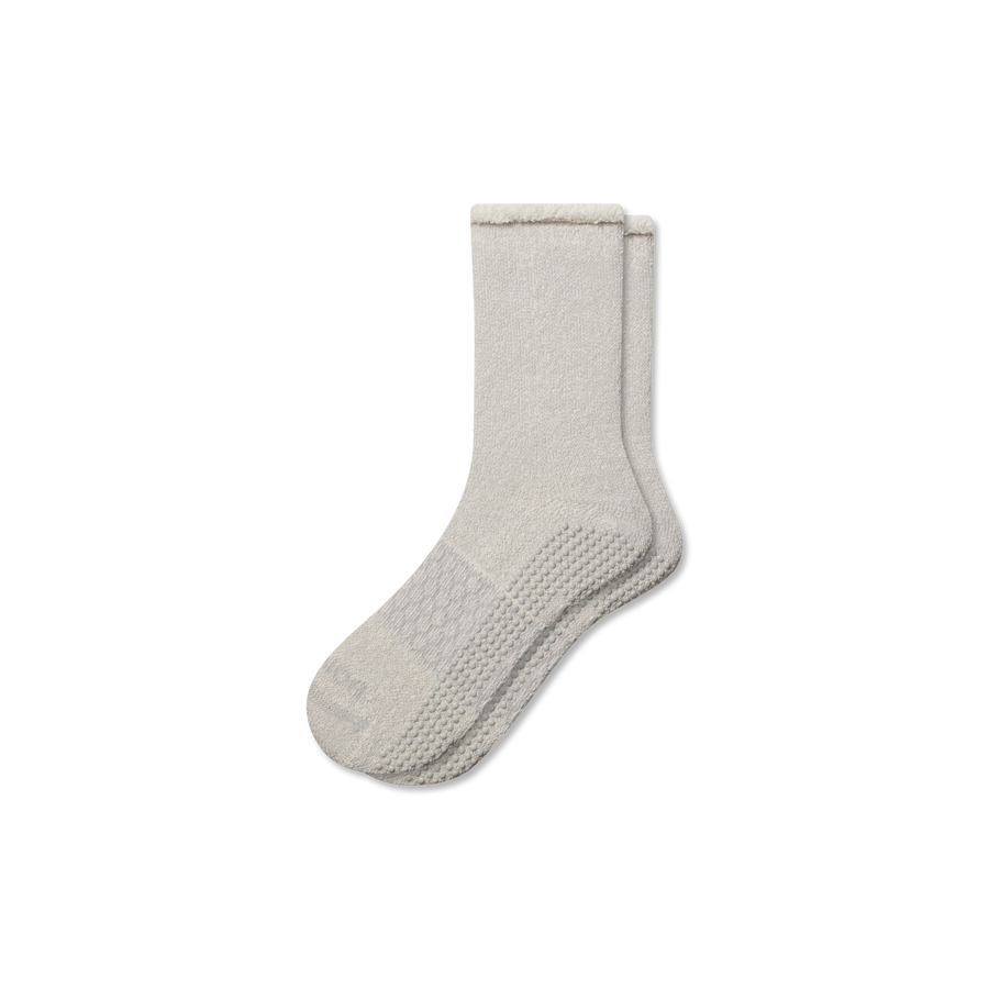 Men’s Roll-Top Merino Blend Gripper House Sock - Steady Weekend Wear