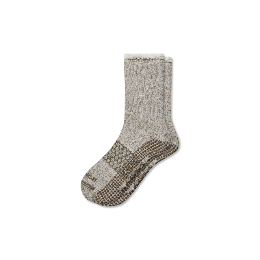 Women’s Roll-Top Merino Blend Gripper House Sock - Light Home Fit