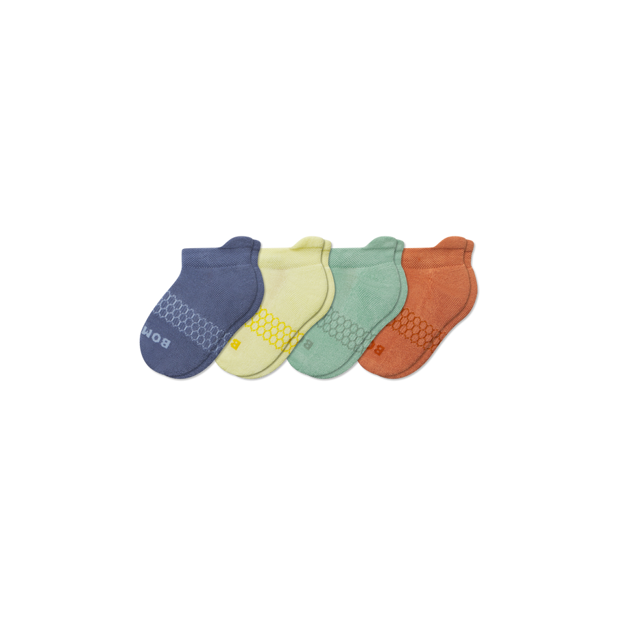 Junior Solids Ankle Sock 4-Pack - Classic Court Step