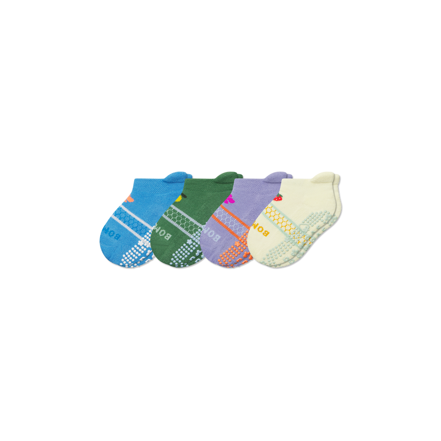 Toddler Garden Party Ankle Sock 4-Pack - Run School Comfort
