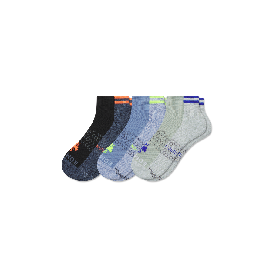 Men's Performance Compression Ankle Sock 3-Pack - Support Training Relief