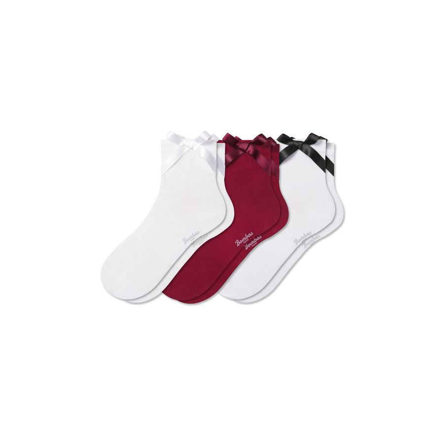Women's Lightweight Bow Quarter Sock 3-Pack - Studio Cushion