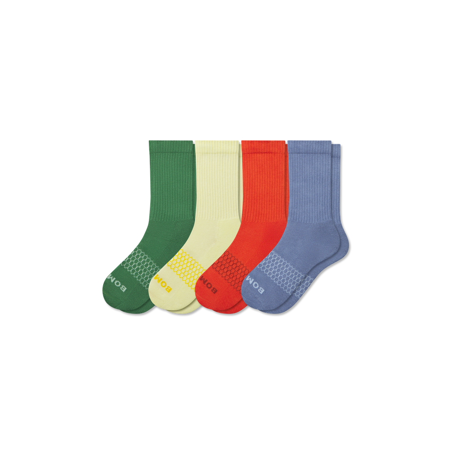Youth Solids Calf Sock 4-Pack - Daily Lounge Cushion